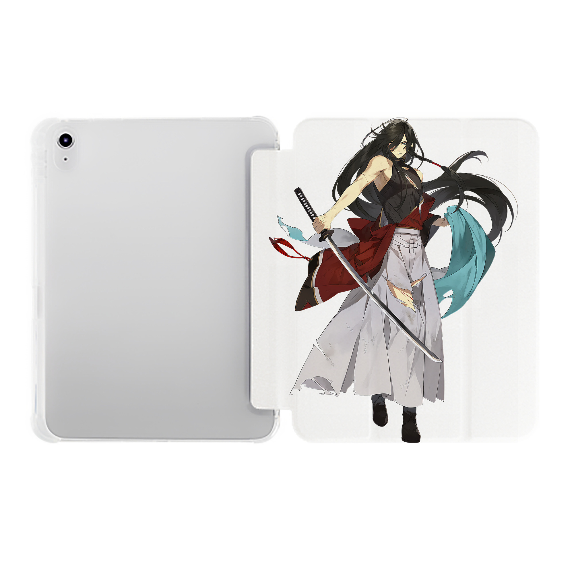 （画像用） 刀剣乱舞 Touken Ranbu IPad ケース ペン収納付き 三つ折りスタンド PUレザー×シリコン 対応機種9.5/10.5/10.9インチ